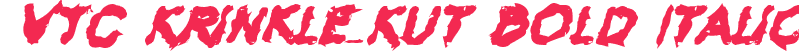 VTC Krinkle-Kut Bold Italic